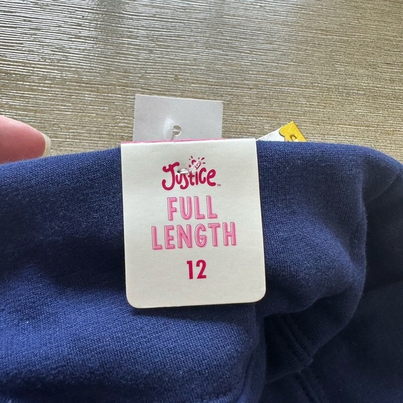 Justice Fleece Lined Leggings - Dark Blue and Light Mint - Picture 3 of 9